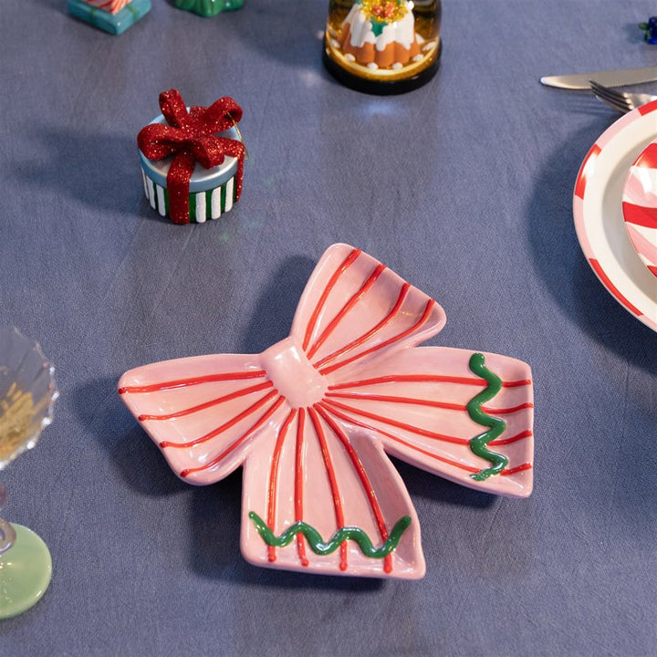Ribbon Wall Plate Pink
