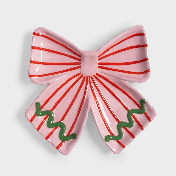 Ribbon Wall Plate Pink