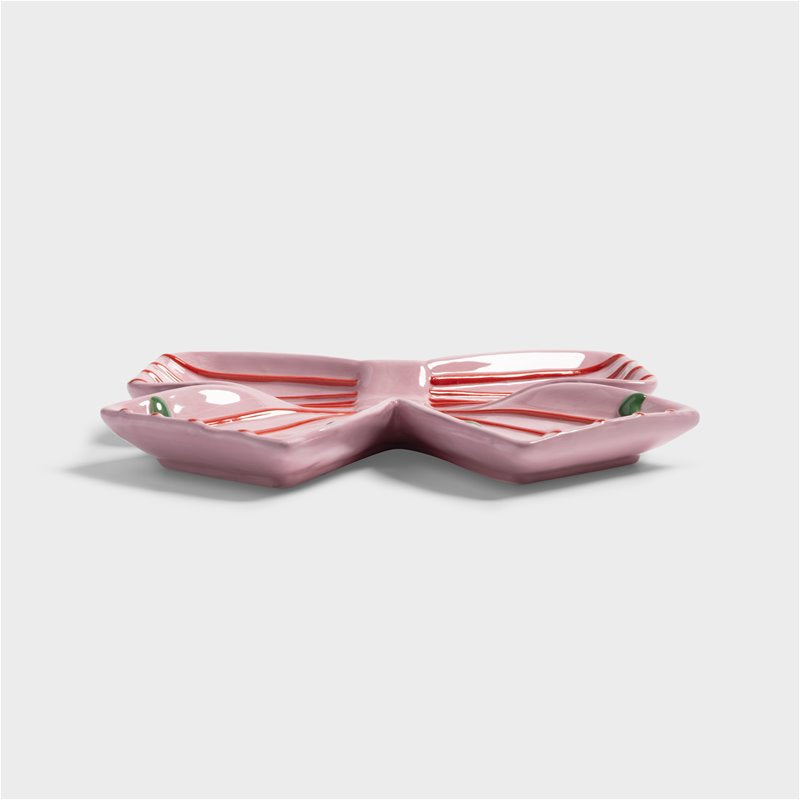 Ribbon Wall Plate Pink