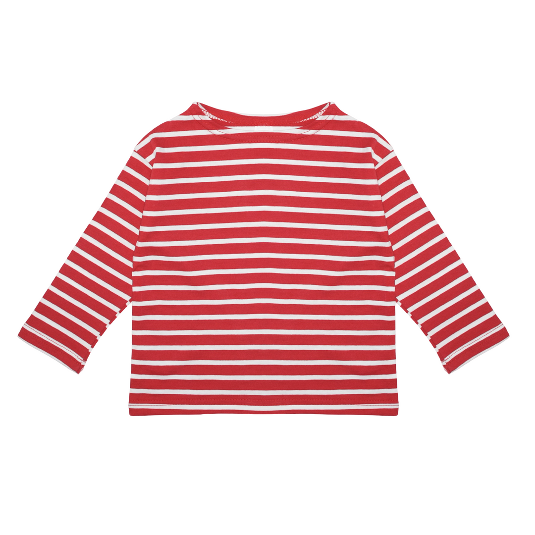 Striped Long Sleeve Shirt Red