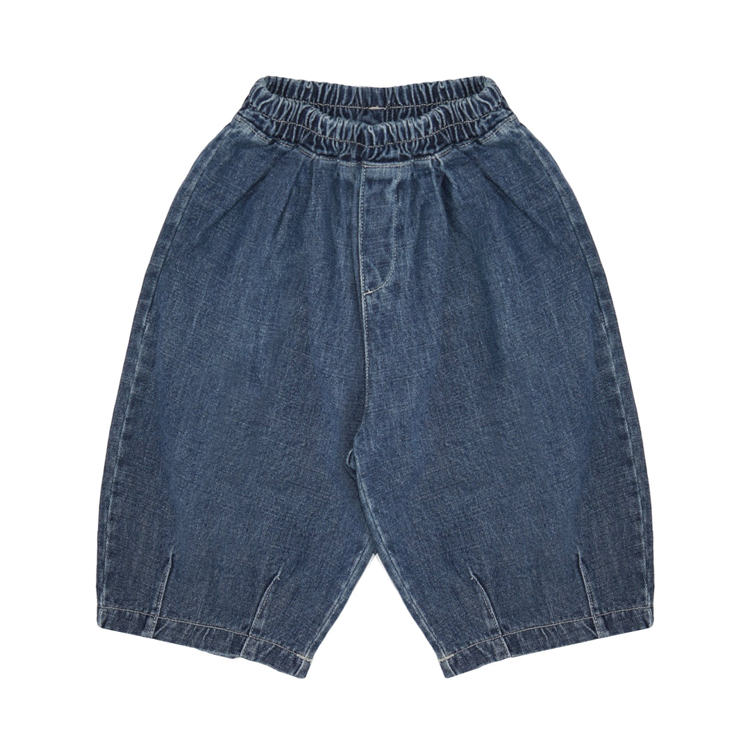 Dart Seam Denim Kids Pants Blue