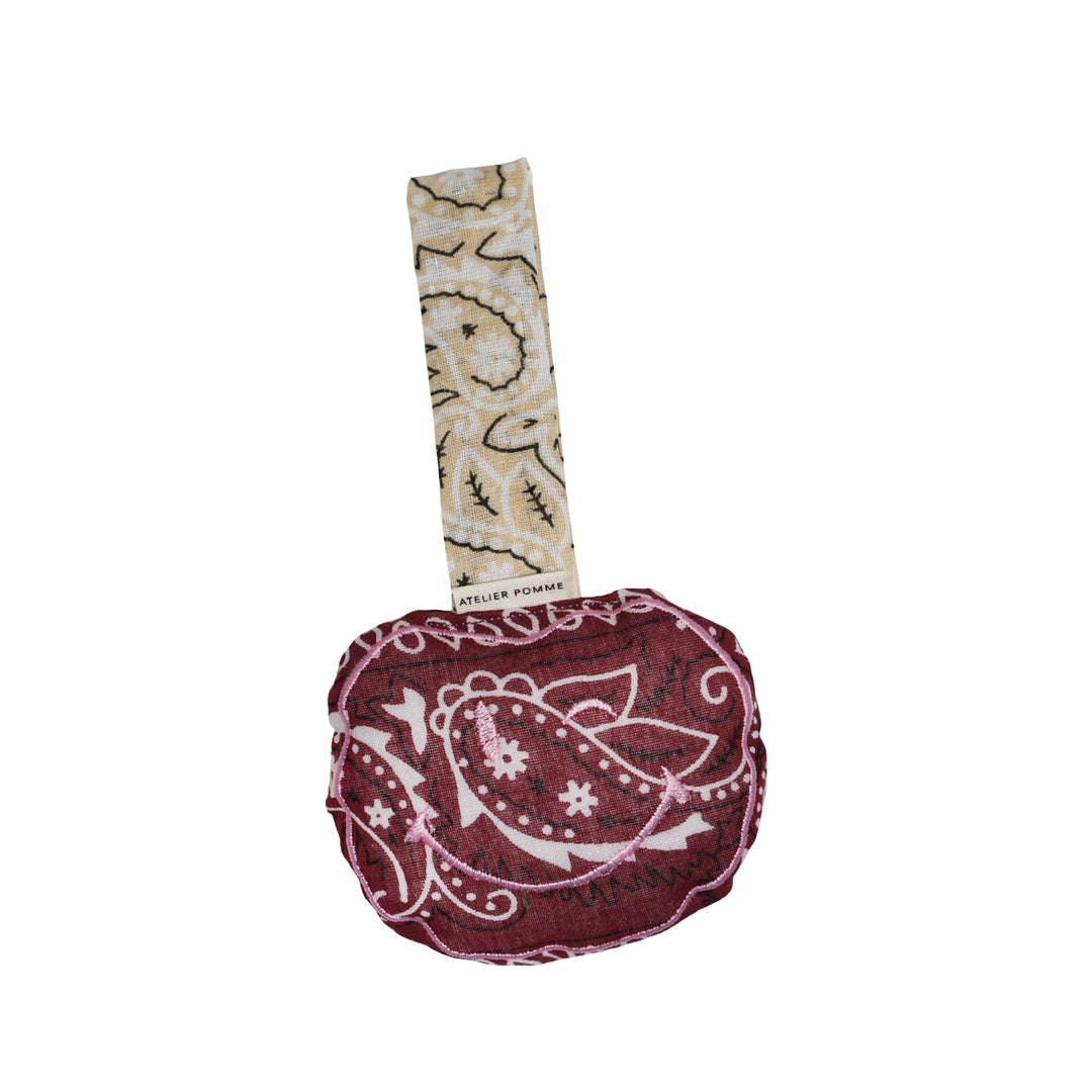Apple of my Eye Pacifier Cuddle Bandana Burgundy