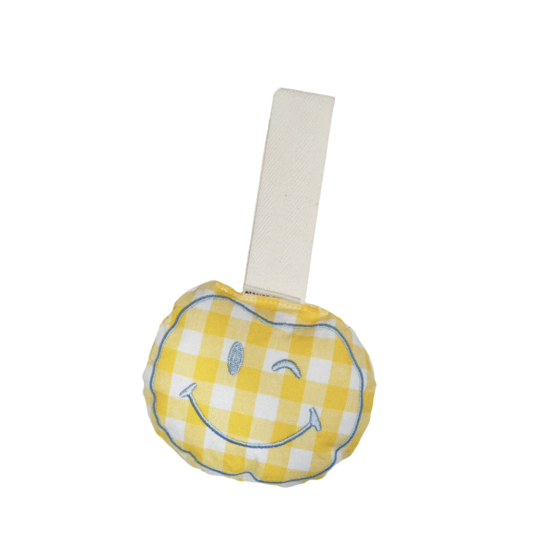 Apple of my Eye Pacifier Cuddle Yellow Check