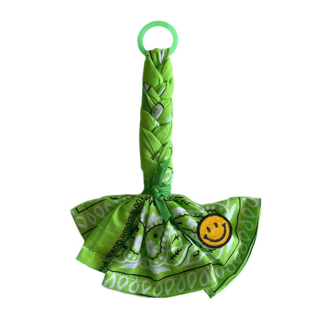 Bandana Pacifier Cord Bright Green Smiley - La Gentile Store