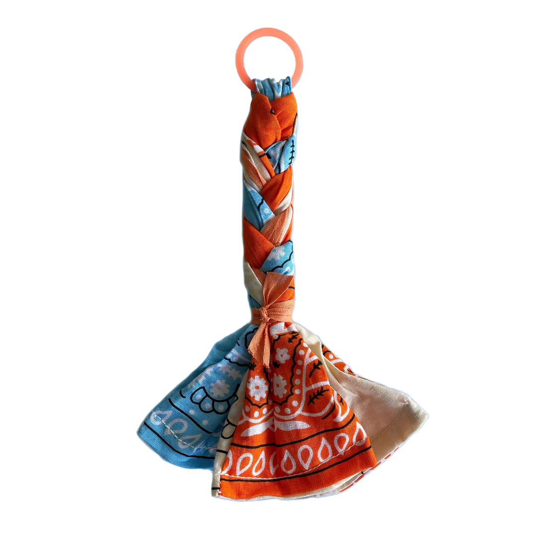 Bandana Pacifier Cord Multi Orange - La Gentile Store
