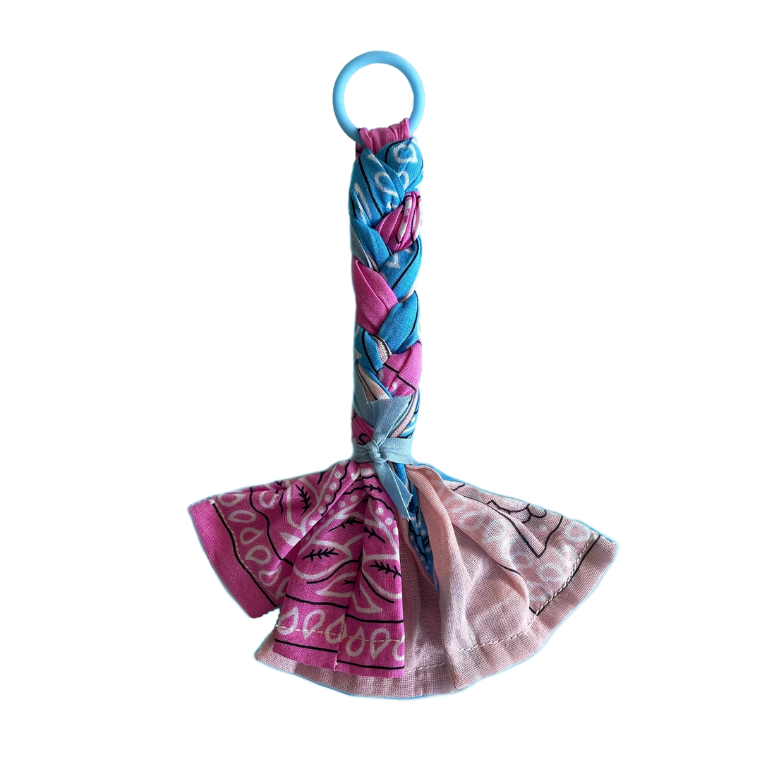 Bandana Pacifier Cord Multi Pink - La Gentile Store