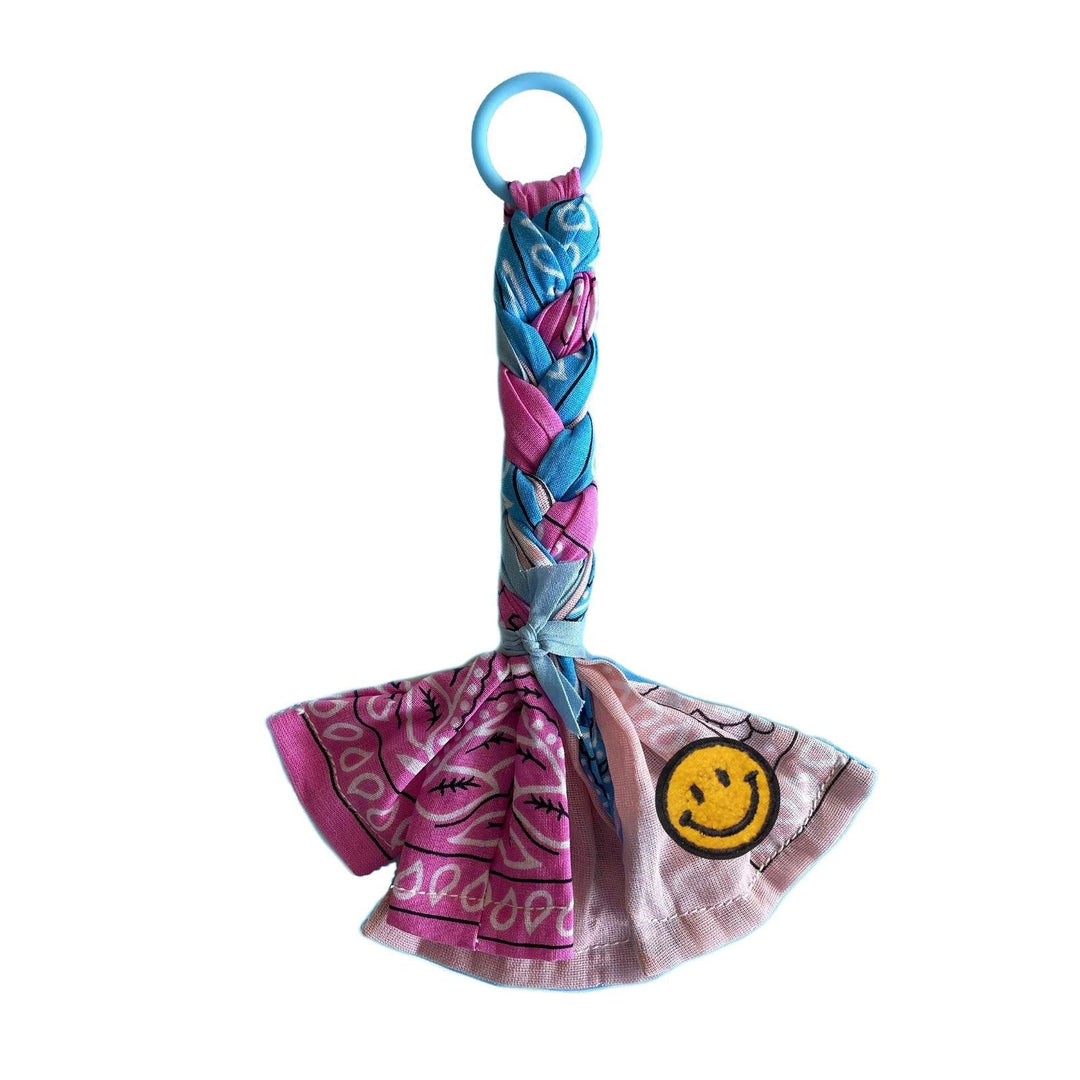 Bandana Pacifier Cord Multi Pink Smiley - La Gentile Store