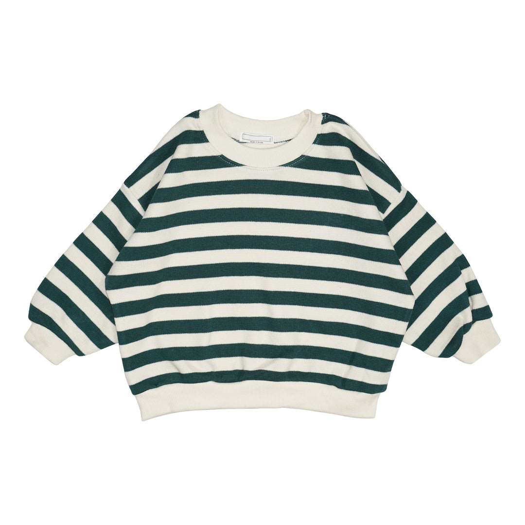 Baby Sweatshirt Green Stripe