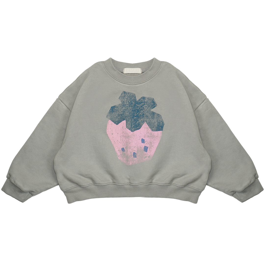 Crop Strawberry Sweatshirt