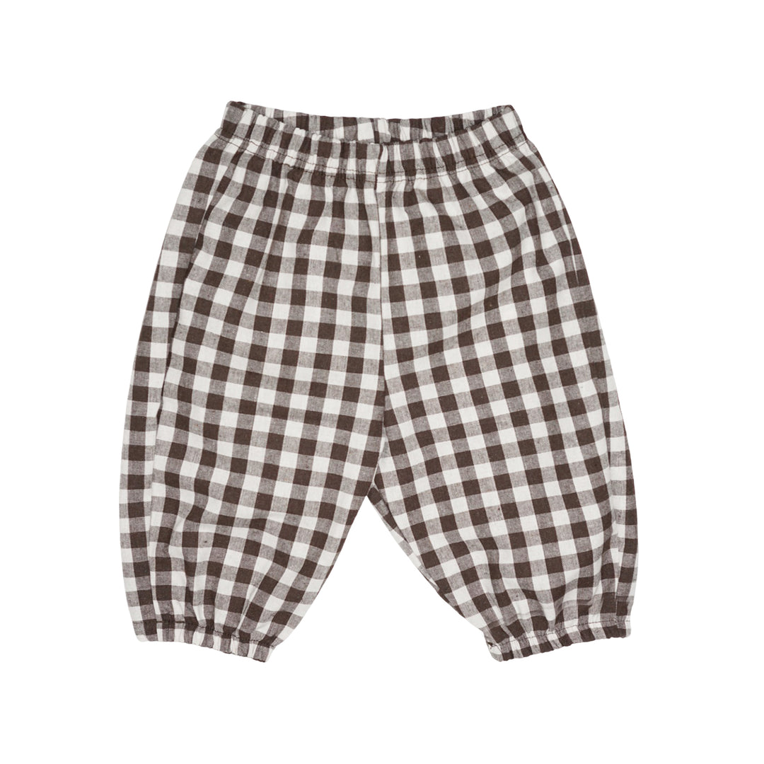 Checked Baby Pants Brown