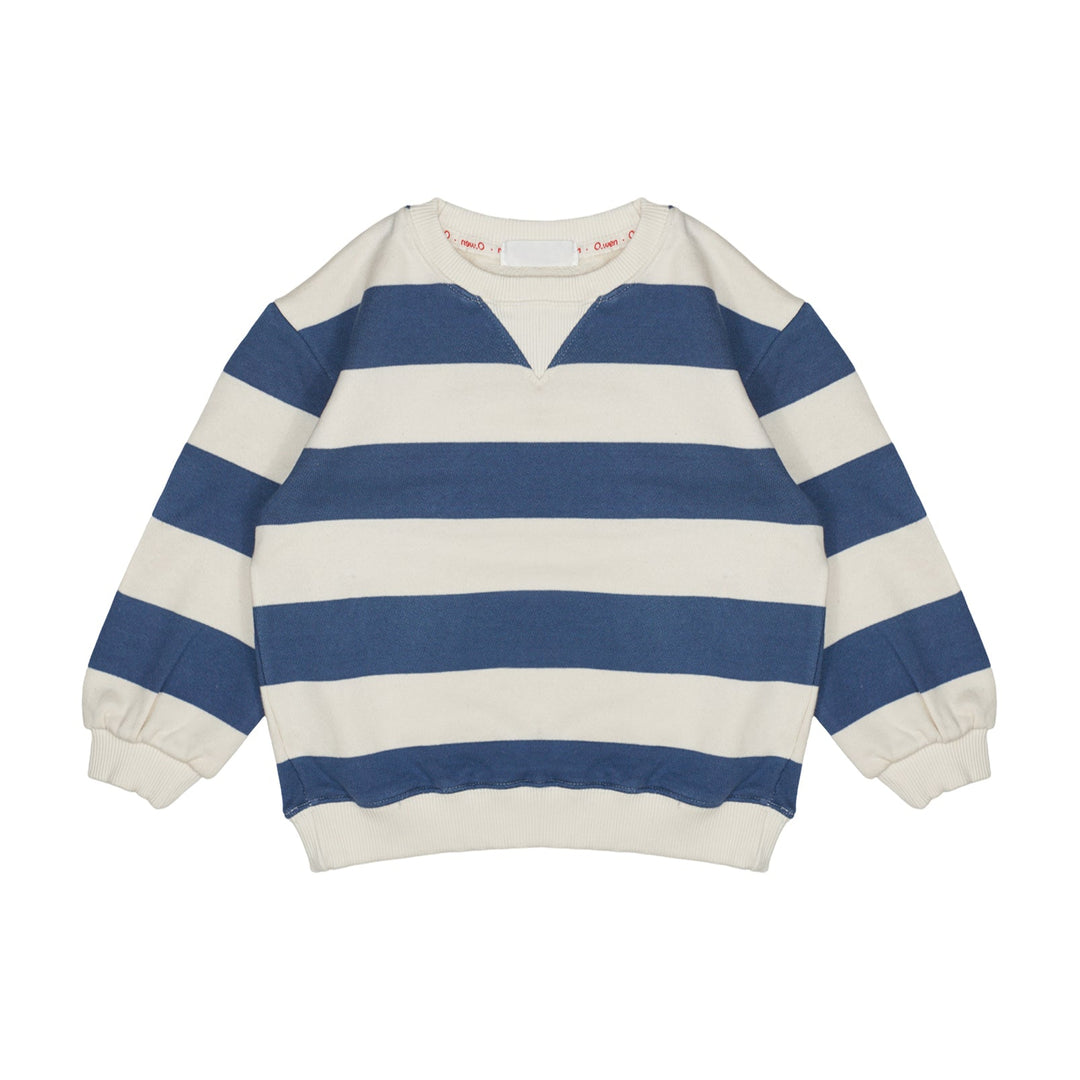 Striped Collage Sweatshirt Blue