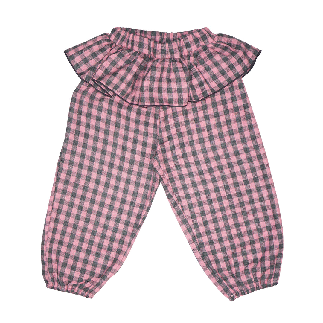 Frill Check Pants Pink