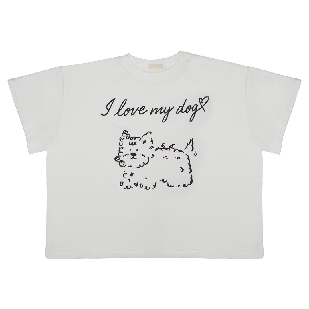 I Love My Dog Tee White