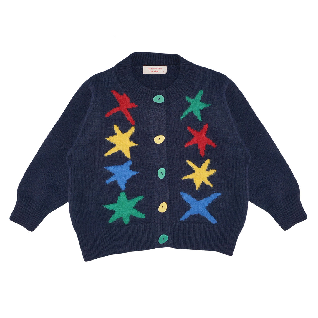 Star Cardigan Navy