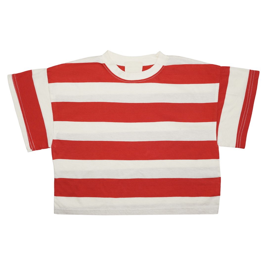 Big Stripe Tee Red