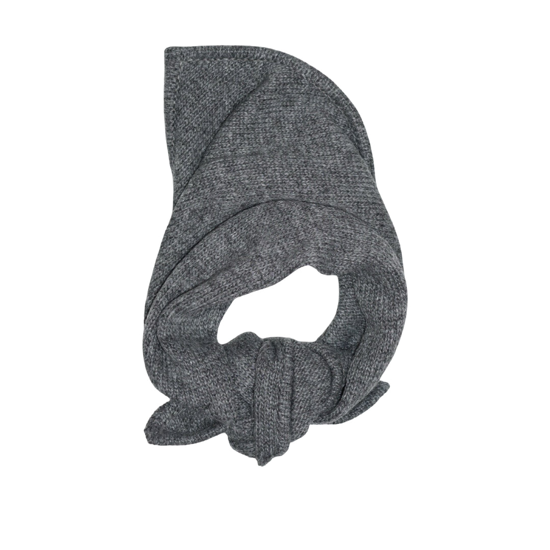 Knitted Triangle Scarf Grey