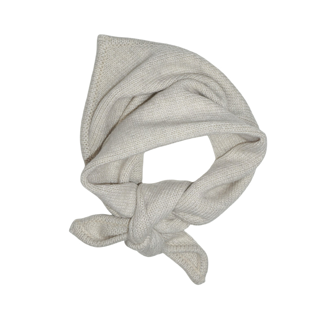 Knitted Triangle Scarf Oatmeal