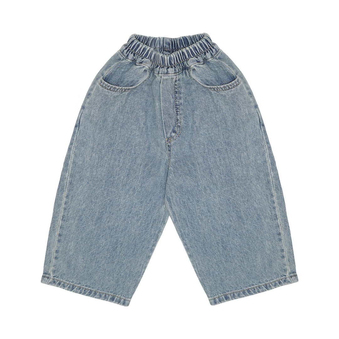 Wide Denim Jeans Light Wash