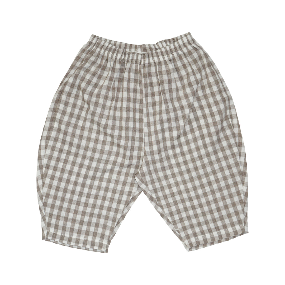 Baby Check Pants Brown