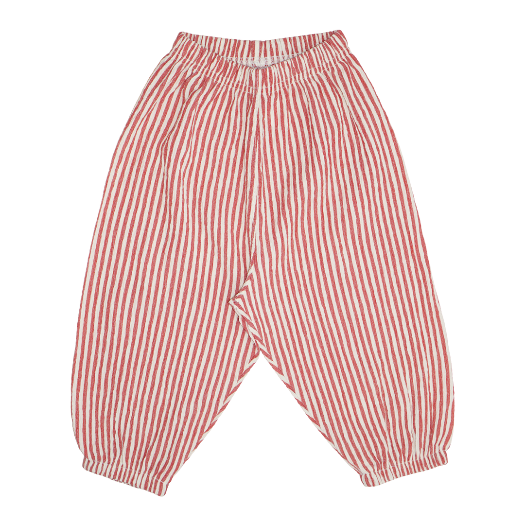 Vertical Stripe Pants Red