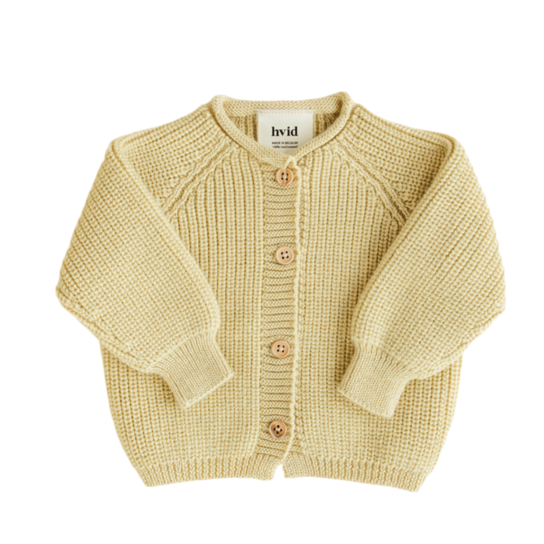 Hvid Cardigan Inga Light Yellow