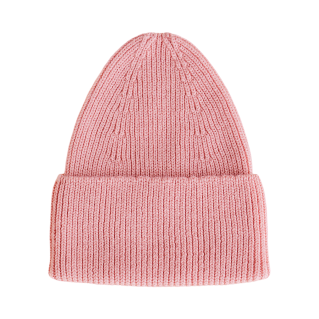 Hvid Fonzie Beanie Bubblegum - Merino Wool Beanie Hvid – La