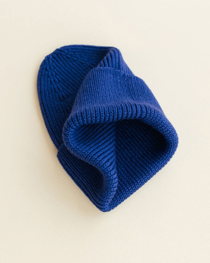 Hvid Fonzie Kids Beanie Cobalt Blue - La Gentile Store