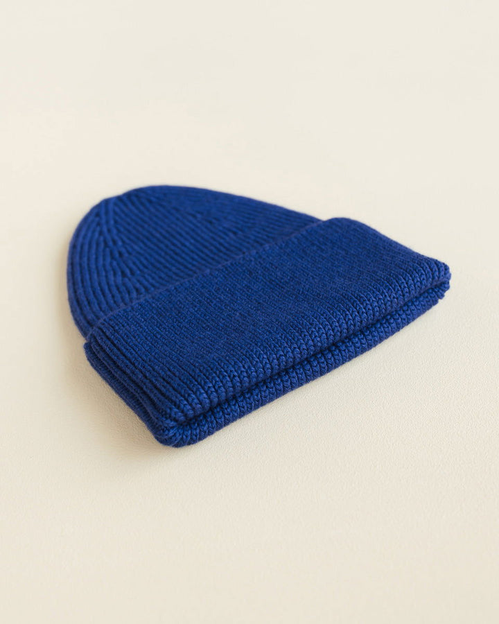 Hvid Fonzie Kids Beanie Cobalt Blue - La Gentile Store