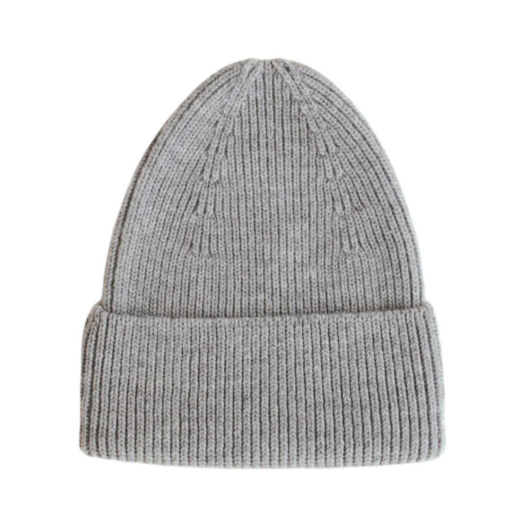 Hvid Fonzie Beanie Grey Melange - Merino Wool Beanie Hvid – La