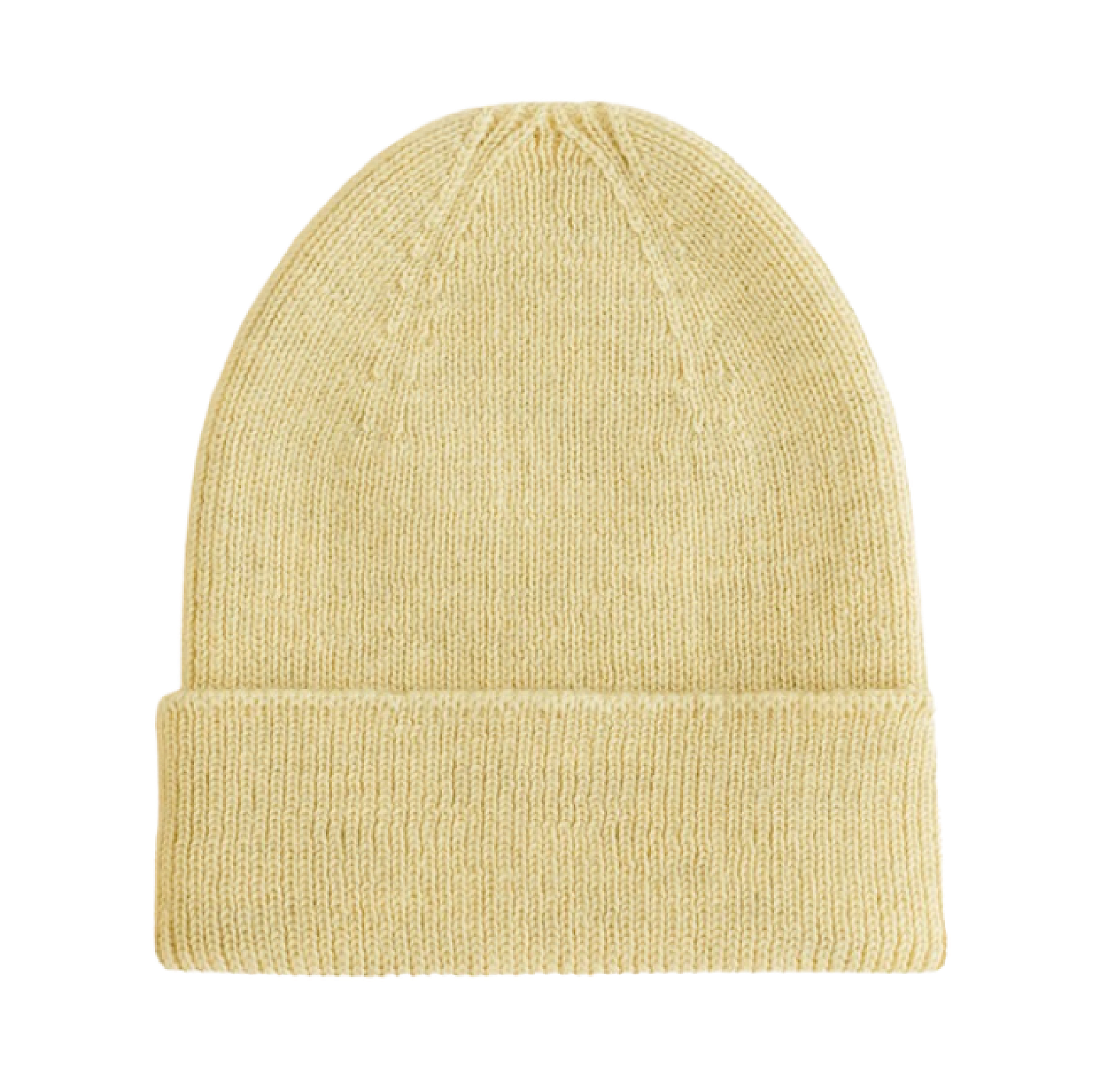 Hvid Fonzie Newborn Beanie Light Yellow - Merino Wool Baby Beanie