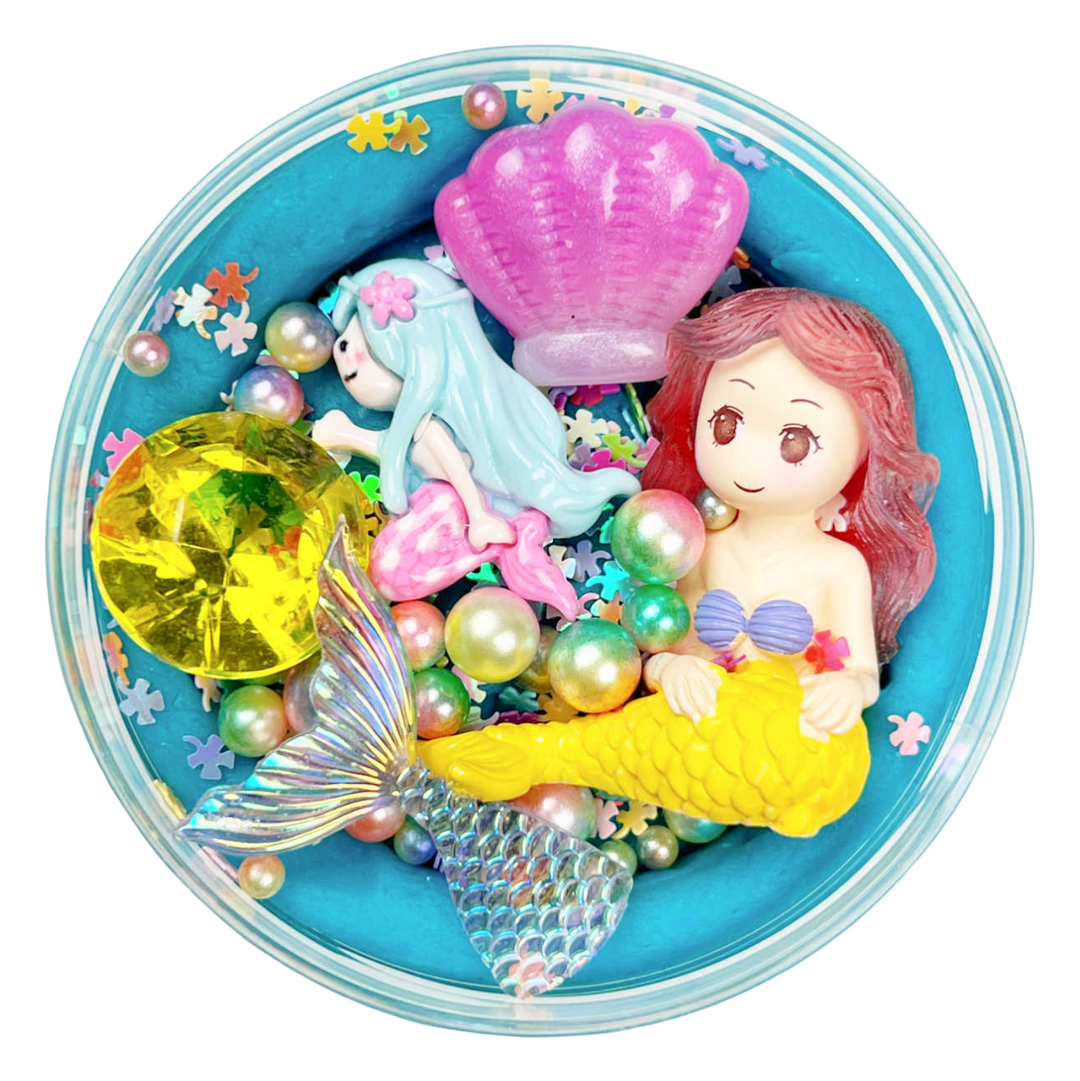 Natural Play Dough Mermaid Surprise Pot