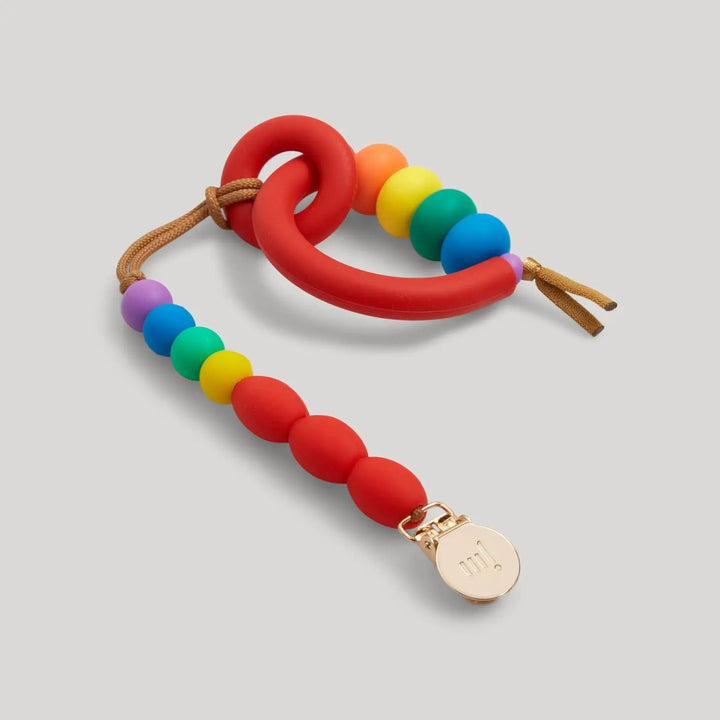 January Moon Pride Arch Teether + Pacifier Clip Set - La Gentile Store