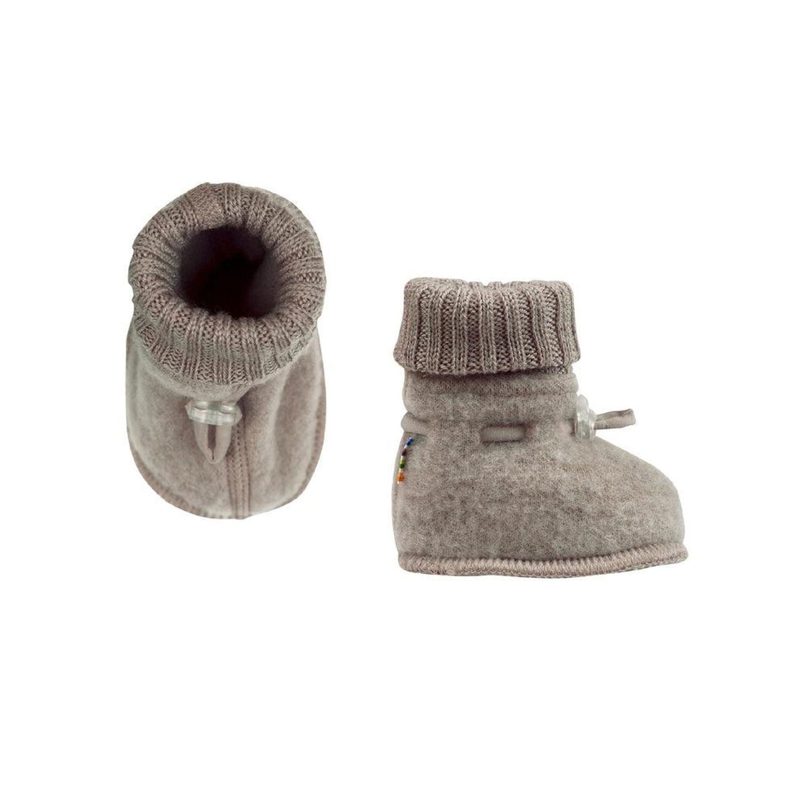 Joha Baby Booties Wool Fleece Sesame Melange Joha Booties – La