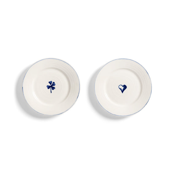Heart & Clover Wall Plates - Set of 2