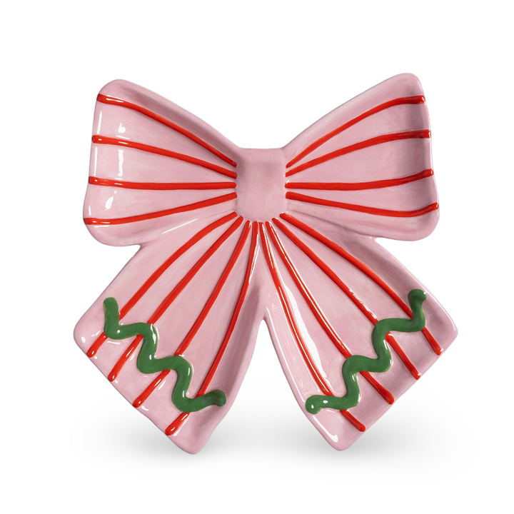 Ribbon Wall Plate Pink