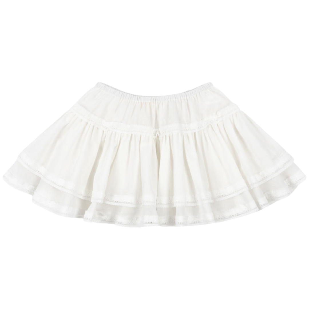 Konges Sløjd Mora Skirt – Organic Cotton Broderie Kids Skirt White