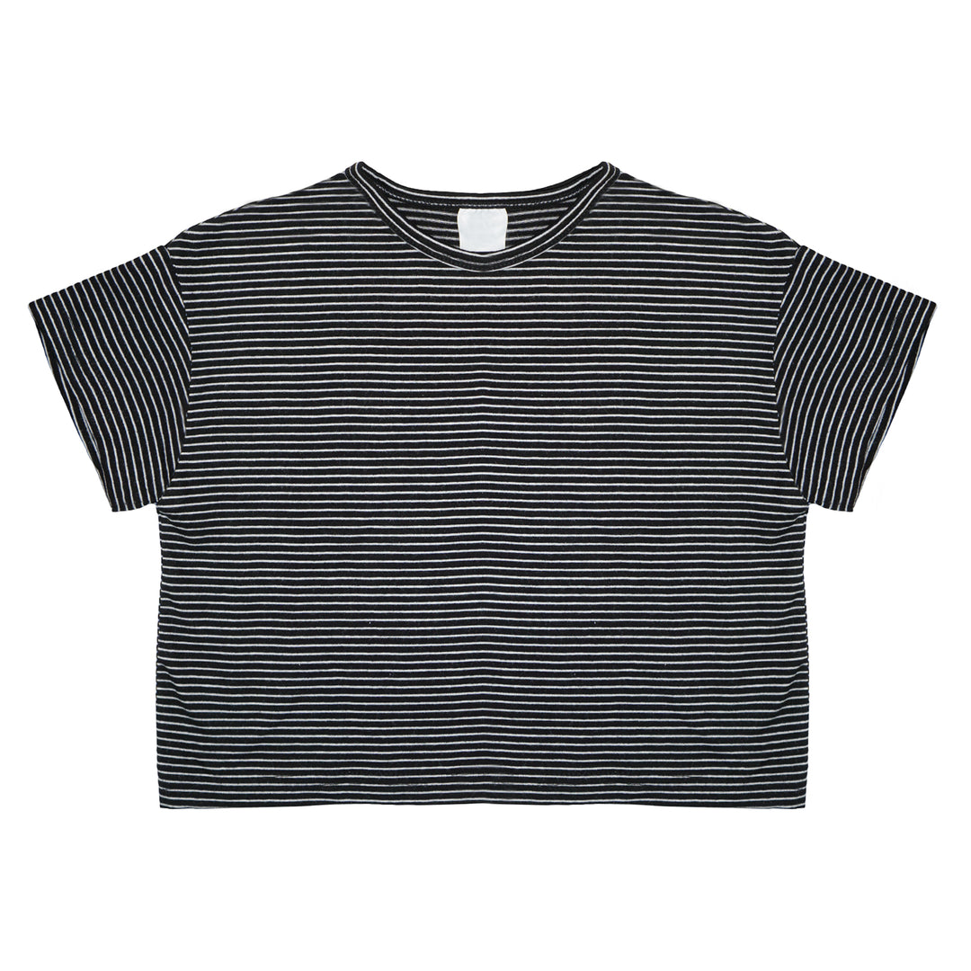 Striped Short Sleeve Tee Black