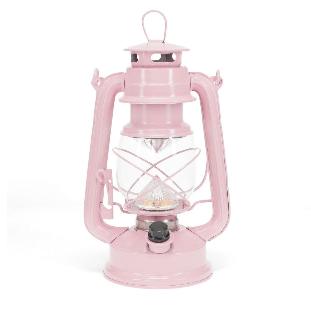 Led Hurricane Lantern Pink