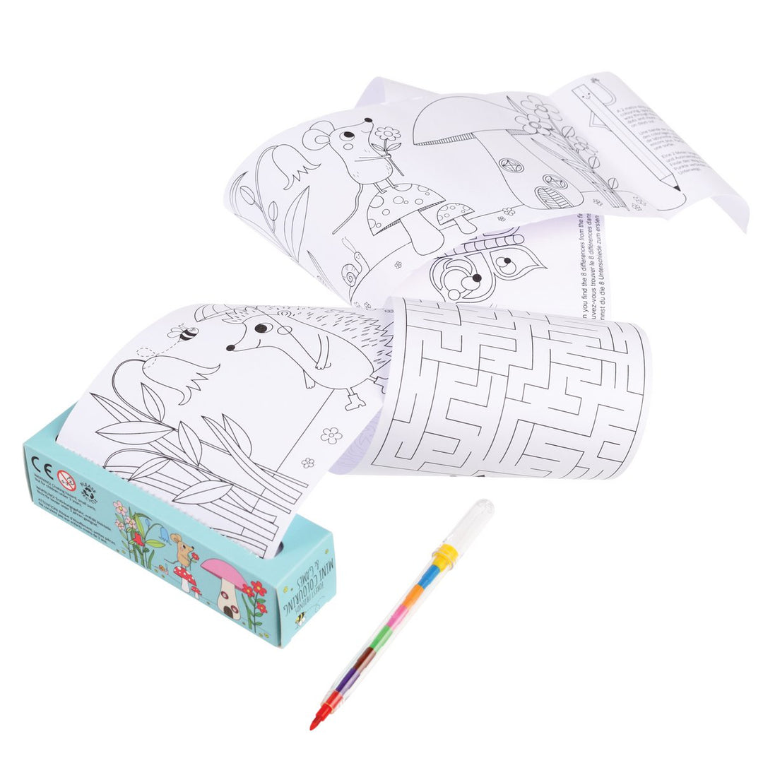 Mini Colouring Roll with Pencil - Forest Friends