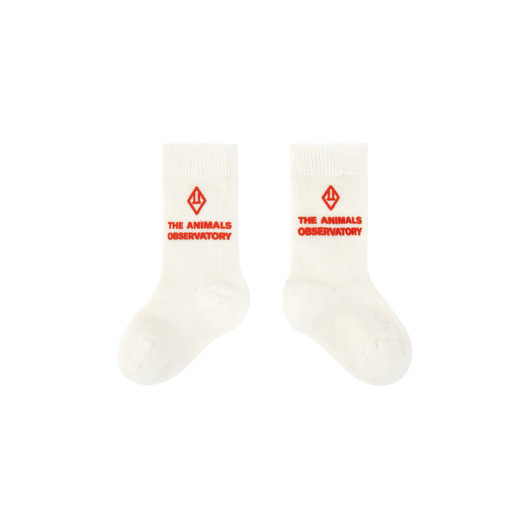 The Animals Observatory Avocet Baby Socks White