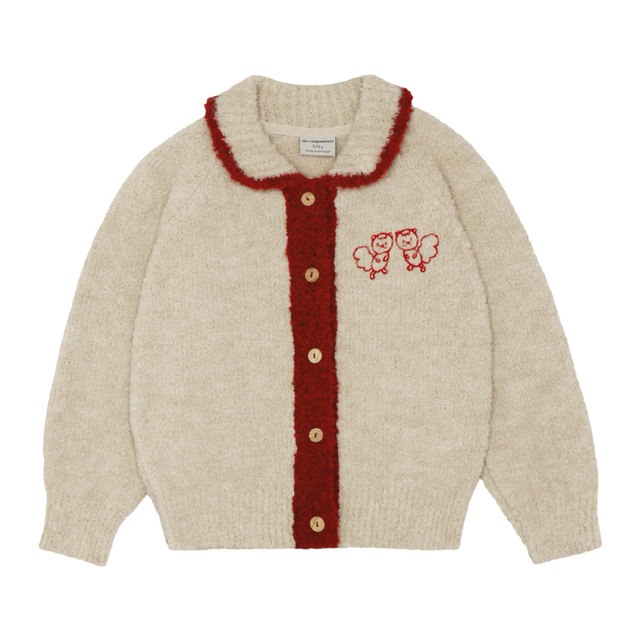 The Campamento Wool Squirrels Cardigan Ecru
