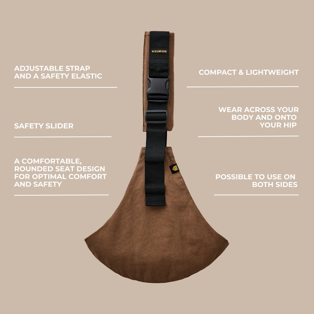 Wildride Side Carrier – Brown Linen