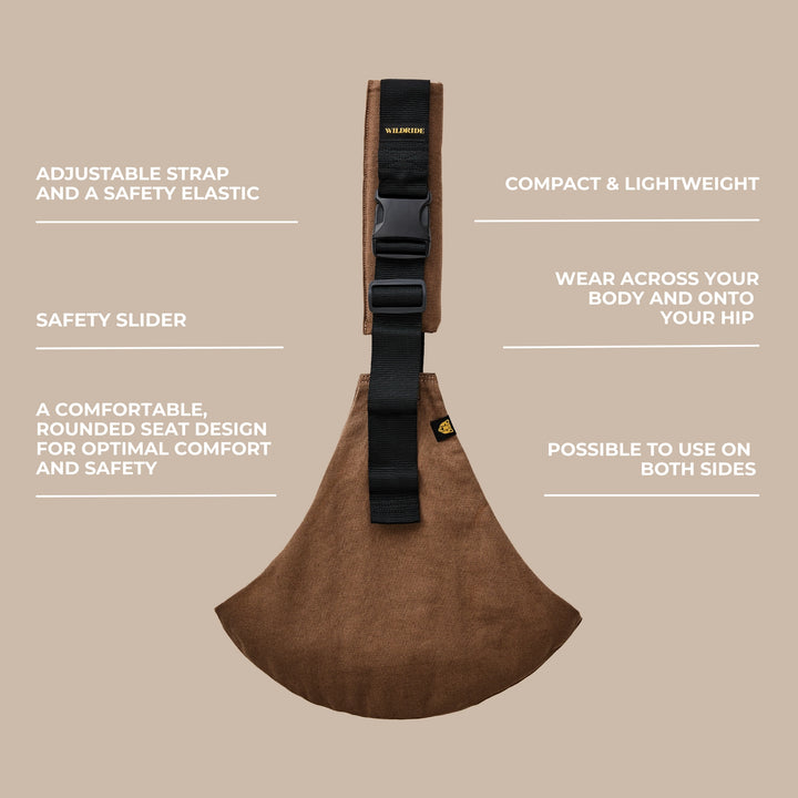 Wildride Side Carrier – Brown Linen