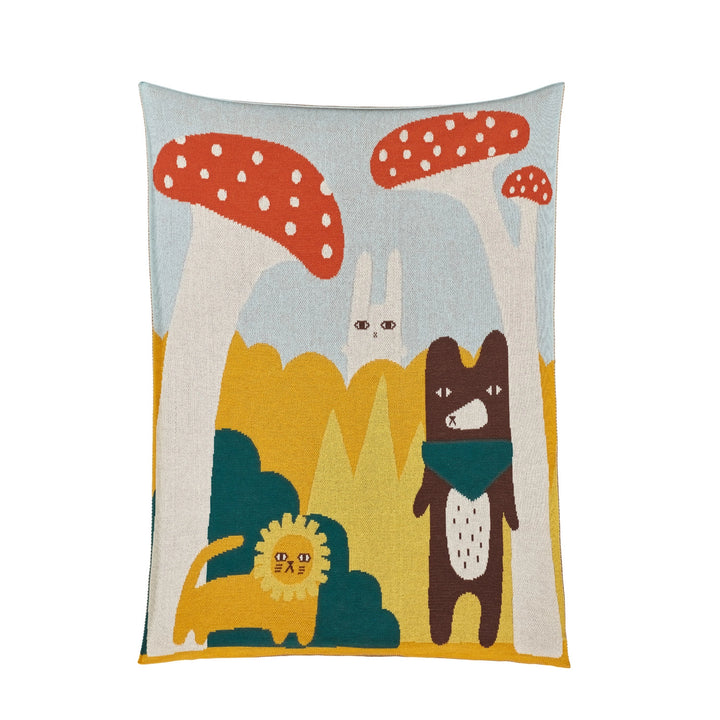 Donna Wilson Trees & Creature Cotton Mini Blanket