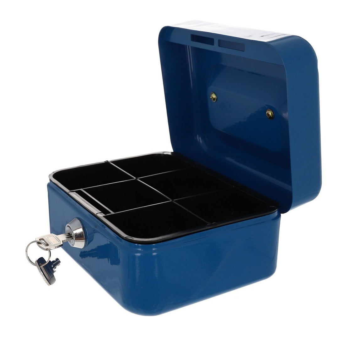 Metal Box with Lock - Blue
