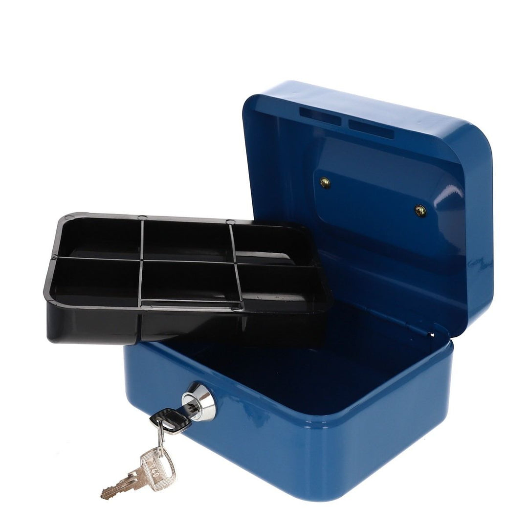 Metal Box with Lock - Blue