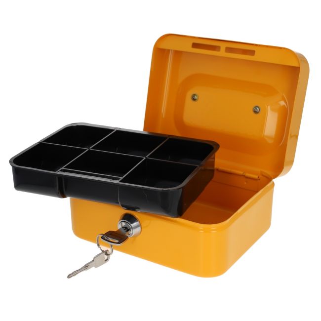 Metal Box with Lock - Yellow