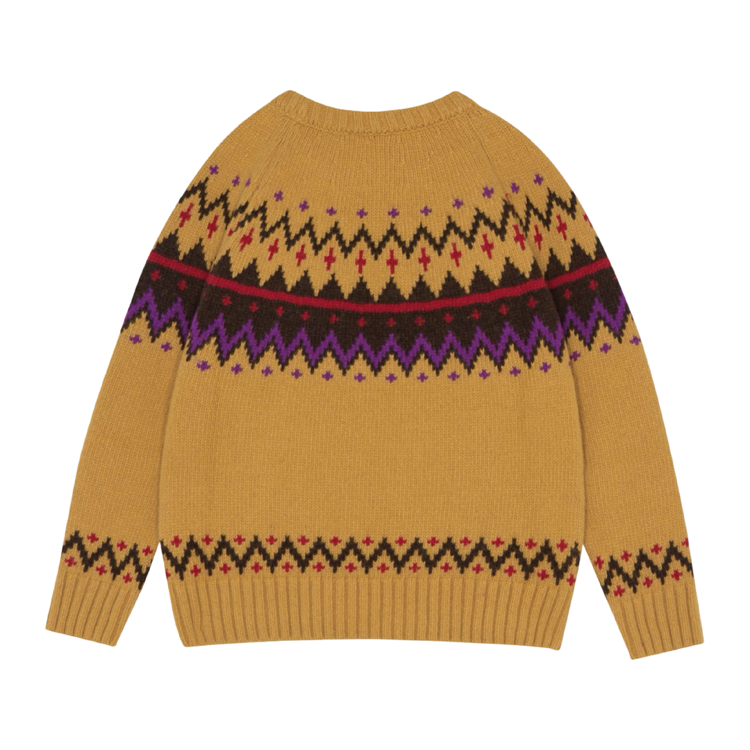 The Campamento Wool Zig Zag Jumper Yellow