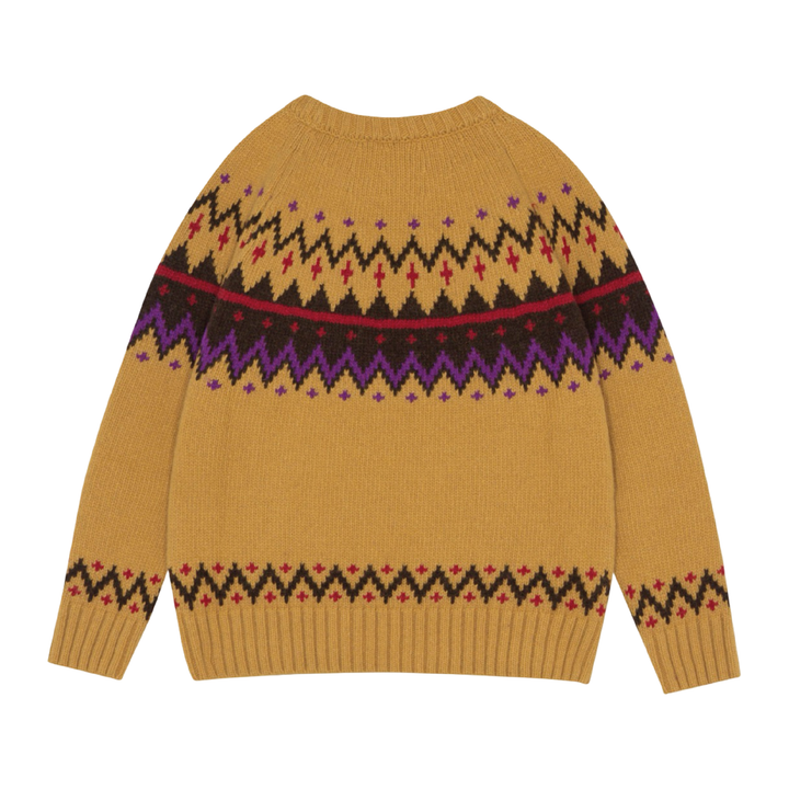 The Campamento Wool Zig Zag Jumper Yellow