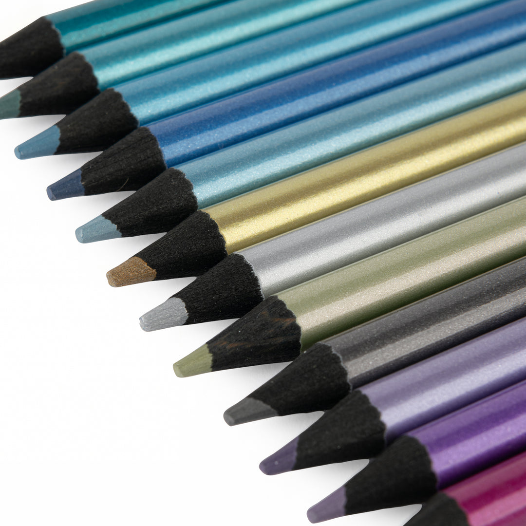 Moulin Roty Metallic Coloring Pencils – 12 Colors